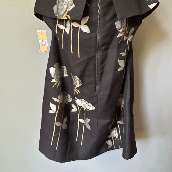 Black Floral Mini Dress - Picture 2 of 5